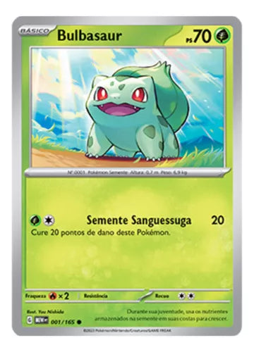 001/165 Bulbasaur (Pokmon 151) Pokemon card (English) Cham Gaming 001/165 Bulbasaur (Pokmon 151) Pokemon card (English) Cham Gaming