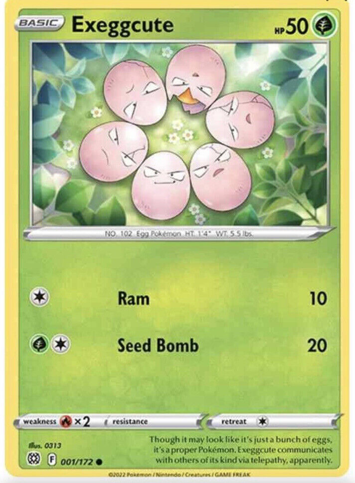 pokemon egg card 001/172 Exeggcute (Brilliant Stars) Pokemon card (English) – Cham Gaming