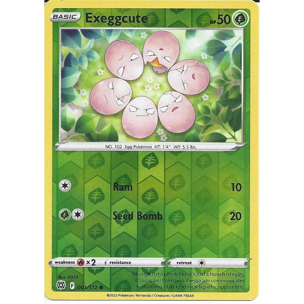 001/172 Exeggcute (Reverse Holo) (Brilliant Stars) Pokemon card (Engli Cham Gaming 001/172 Exeggcute (Reverse Holo) (Brilliant Stars) Pokemon card (Engli Cham Gaming