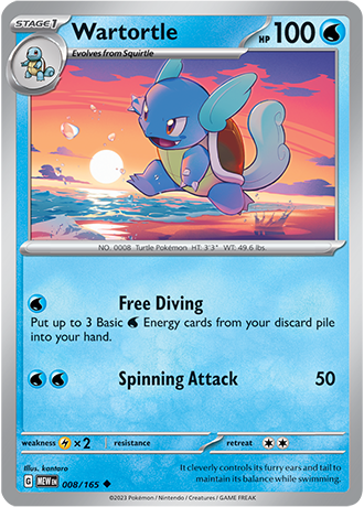 008/165 Wartortle - Pokémon 151 - Pokémon card (English)