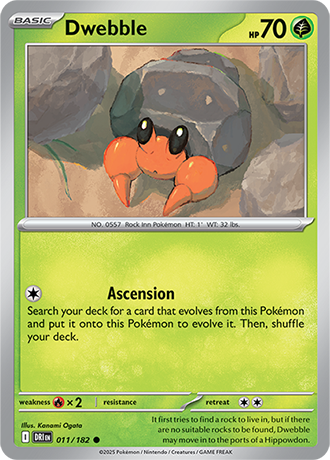 011/182 Dwebble - Destined Rivals - Pokémon card (English)