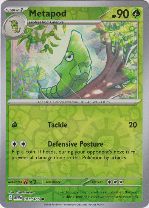 011/165 Metapod (Reverse Holo) - Pokémon 151 - Pokémon card (English)