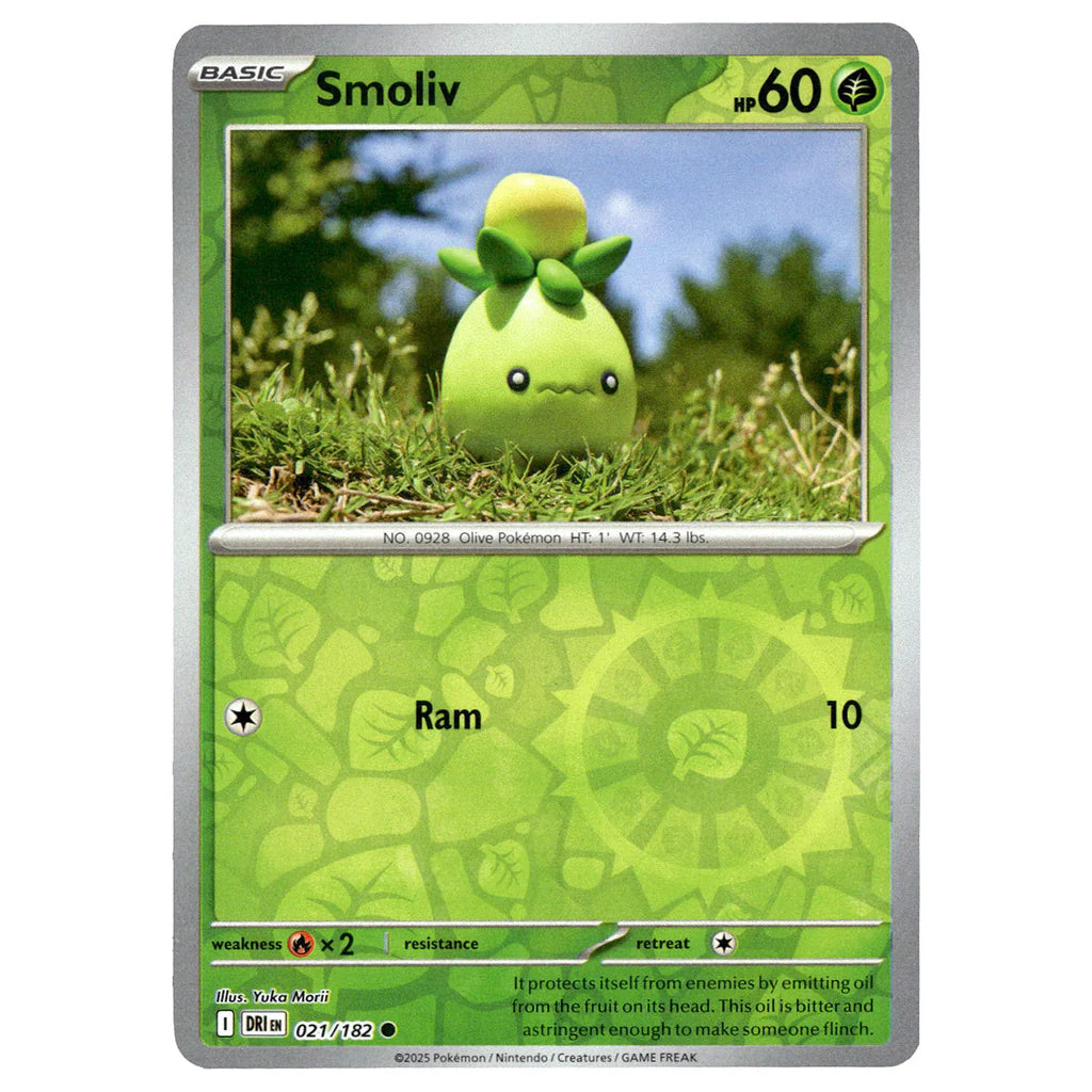 021/182 Smoliv (Reverse Holo) - Destined Rivals - Pokémon card (English)