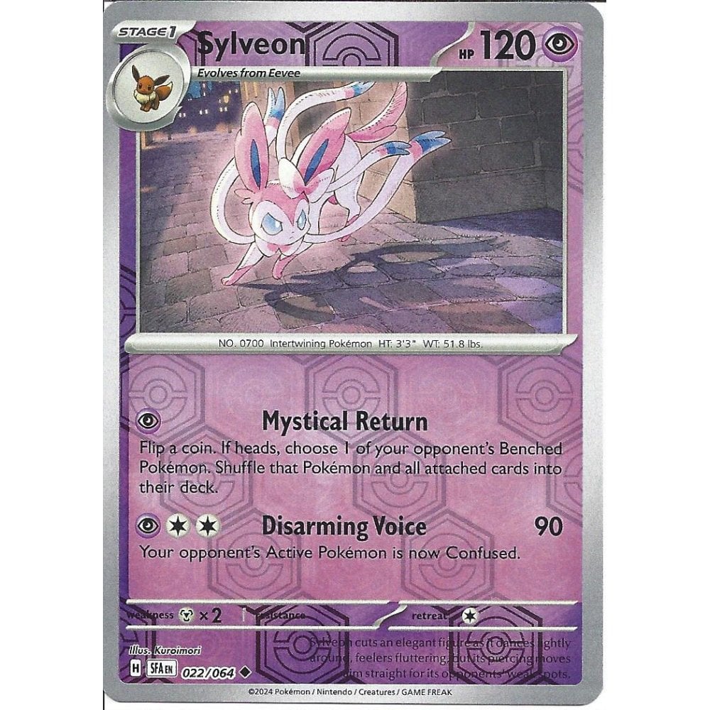 022/064 Sylveon (Reverse Holo) (Shrouded Fable) Pokémon Card (English) –  Cham Gaming