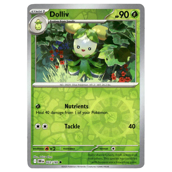 022/182 Dolliv (Reverse Holo) - Destined Rivals - Pokémon card (English)