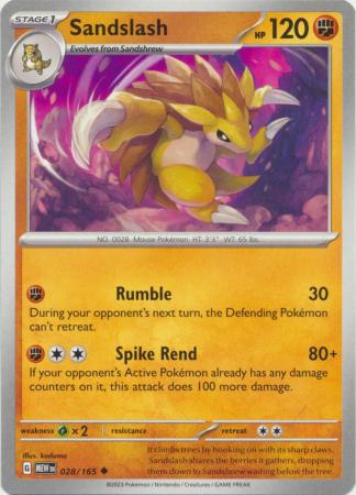 028/165 Sandslash - Pokémon 151 - Pokémon card (English)