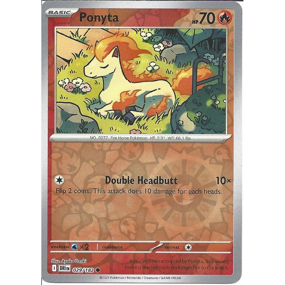 029/182 Ponyta (Reverse Holo) - Destined Rivals - Pokémon card (English)