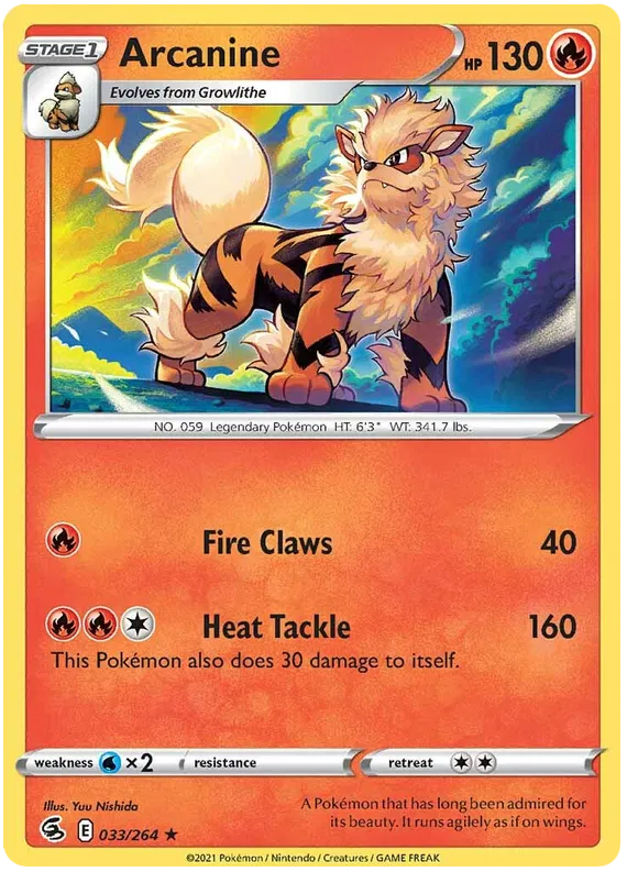 033/264 Arcanine (Fusion Strike) Pokemon card (English)