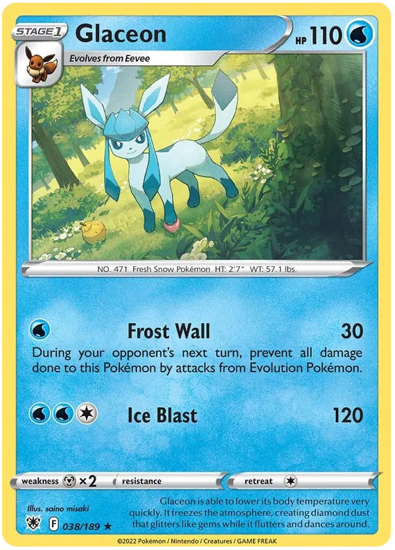 038/189 Glaceon – Astral Radiance - Pokémon card (English)