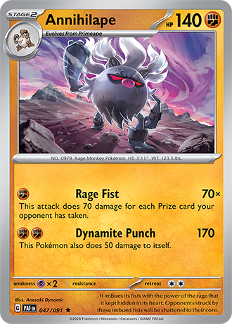 047//091 Annihilape (Holo) – Paldean Fates - Pokémon card (English)