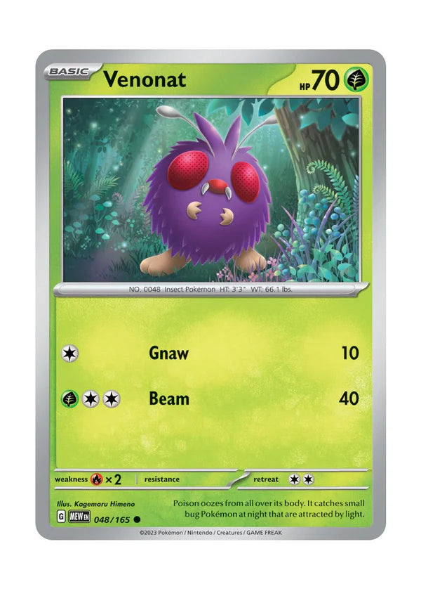 048/165 Venonat - Pokémon 151 - Pokémon card (English)
