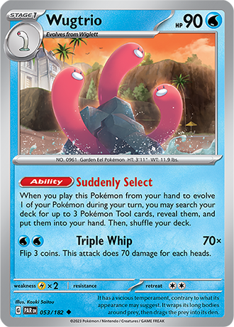 053/182 Wugtrio / Stage 1 / Uncommon (Paradox Rift) English card