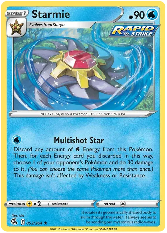 053/264 Starmie (Holo) (Fusion Strike) Pokemon card (English)