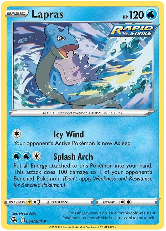 054/264 Lapras (Fusion strike) Pokemon card (English)