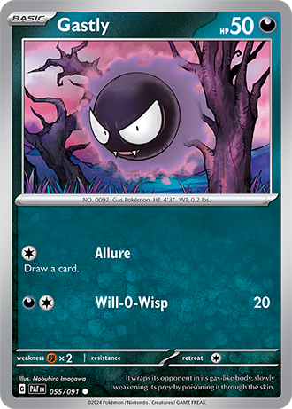 055/091 Gastly - Paldean Fates - Pokmon card (English) Cham Gaming 055/091 Gastly - Paldean Fates - Pokmon card (English) Cham Gaming