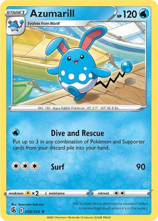 059/264 Azumarill / Stage 1 / Rare (Fusion Strike) English card