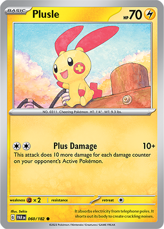 060/182 Plusle / Basic / Common (Paradox Rift) English card