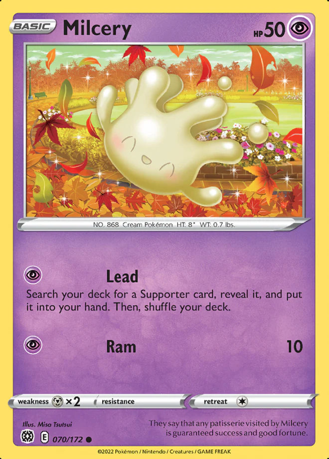 070/172 Milcery (Brilliant Stars) Pokemon card (English) Cham Gaming 070/172 Milcery (Brilliant Stars) Pokemon card (English) Cham Gaming