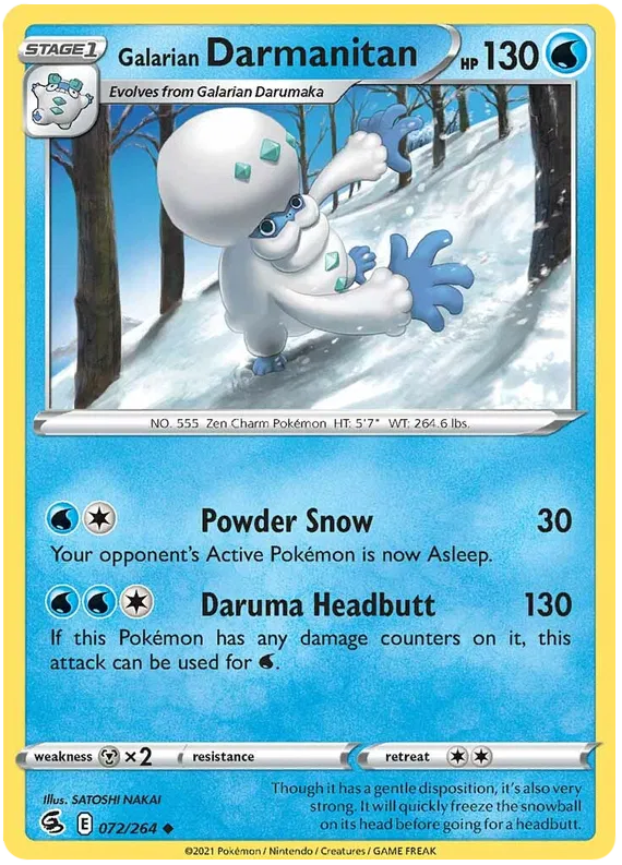 072/264 Galarian Darmanitan (Fusion Strike) Pokemon card (English)