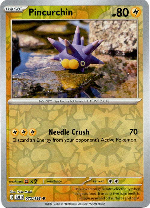 072/193 Pincurchin (Reverse holo) - Paldea Evolved - Pokémon card (English)