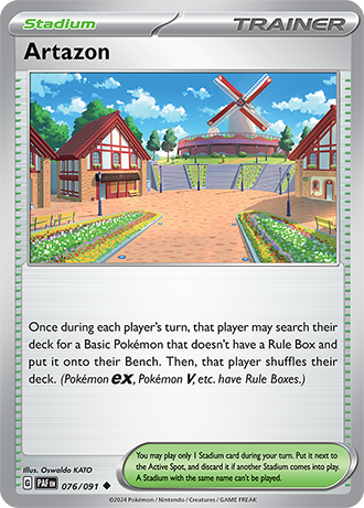 076/091 Artazon – Stadium – Paldean Fates – Pokémon card (English)