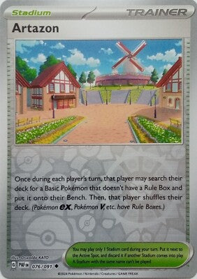 076/091 Artazon (Reverse Holo) – Stadium – Paldean Fates – Pokémon card (English)