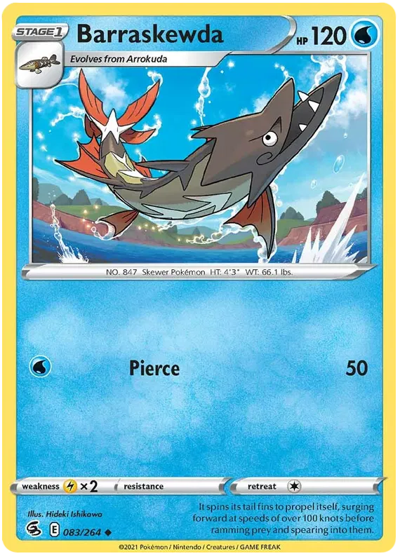 083/264 Barraskewda (Fusion Strike) Pokemon card (English)