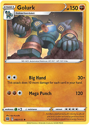 083/172 Golurk (Rare) (Brilliant Stars) Pokemon card (English) Cham Gaming 083/172 Golurk (Rare) (Brilliant Stars) Pokemon card (English) Cham Gaming