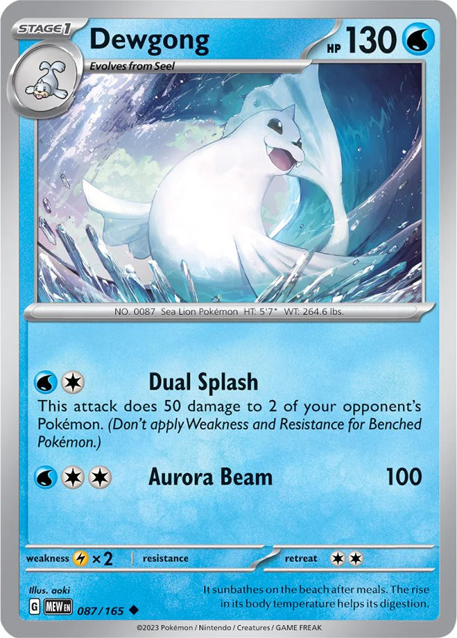 087/165 Dewgong - Pokémon 151 - Pokémon card (English)