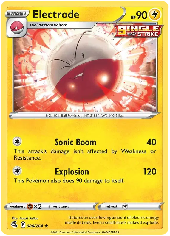 088/264 Electrode (Rare) (Fusion Strike) Pokemon card (English)