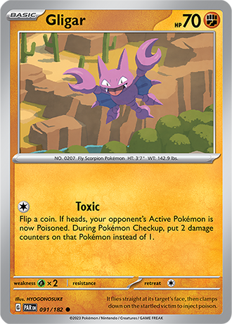 091/182 Gligar / Basic / Common (Paradox Rift) English card