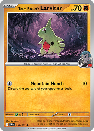 094/182 Team Rocket's Larvitar - Destined Rivals - Pokémon card (English)