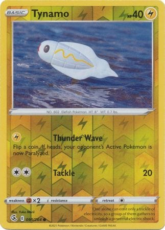 pokemon card tynamo 095/264 Tynamo (Reverse Holo) (Fusion Strike) Pokemon card (English) – Cham Gaming