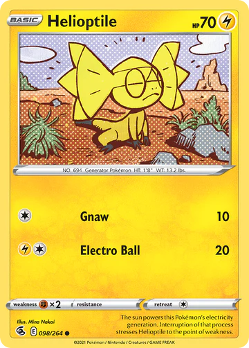 098/264 Helioptile / Basic / Common (Fusion Strike) English card