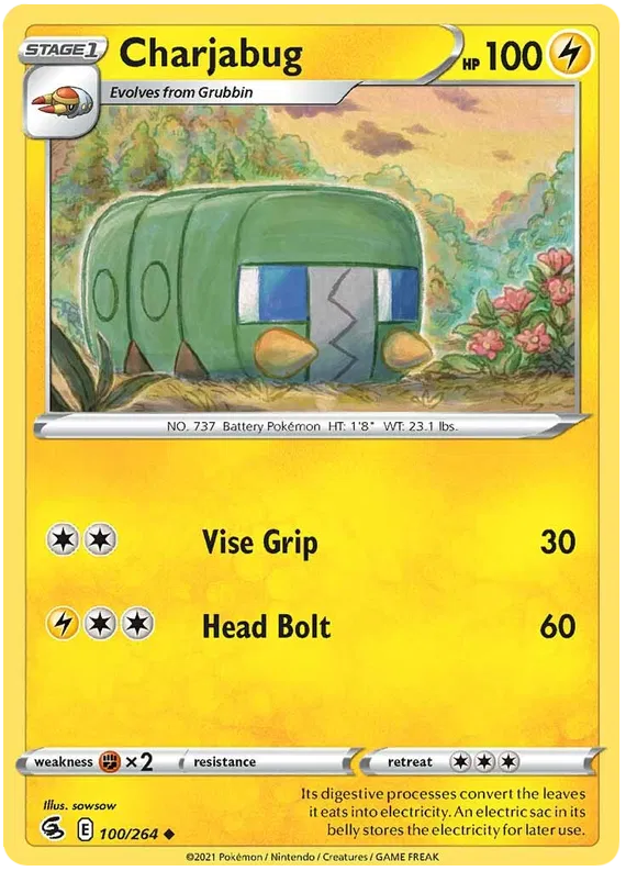 100/264 Charjabug (Fusion Strike) Pokemon card (English)