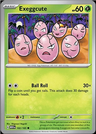 102/165 Exeggcute - Pokémon 151 - Pokémon card (English)