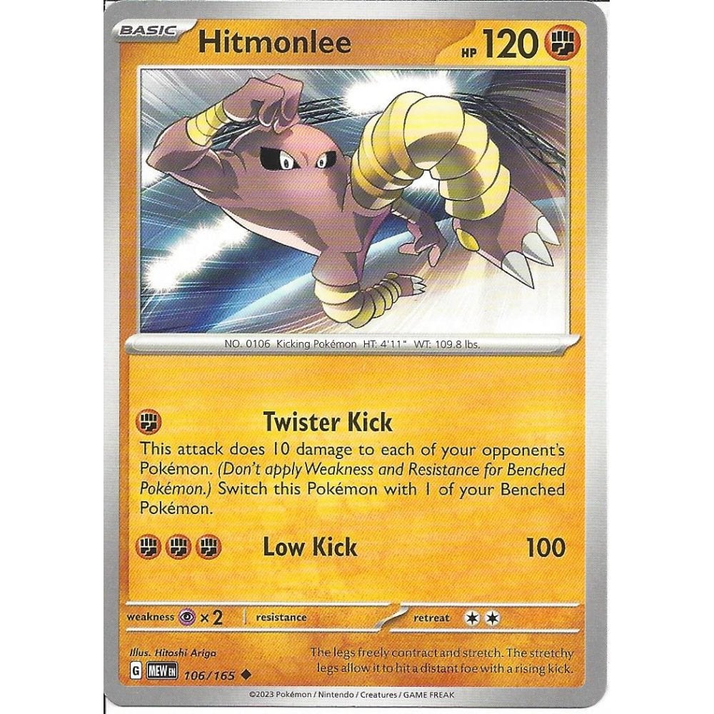 106/165 Hitmonlee - Pokmon 151 - Pokmon card (English) Cham Gaming 106/165 Hitmonlee - Pokmon 151 - Pokmon card (English) Cham Gaming