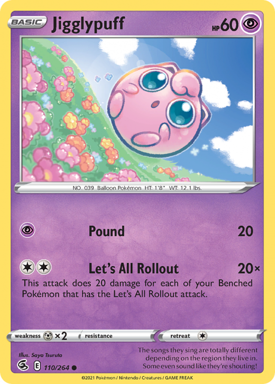 110/264 Jigglypuff / Basic / Common (Fusion Strike) English card