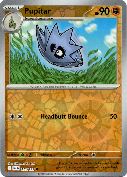 111/193 Pupitar (Reverse holo) - Paldea Evolved - Pokémon card (English)