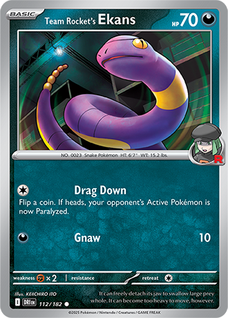 112/182 Team Rocket's Ekans - Destined Rivals - Pokémon card (English)