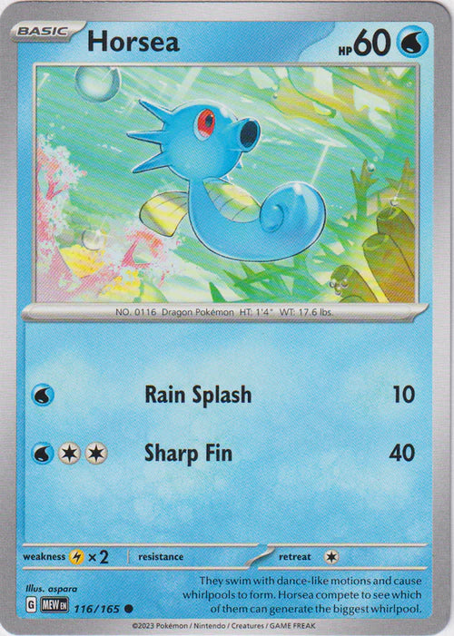116/165 Horsea - Pokémon 151 - Pokémon card (English)