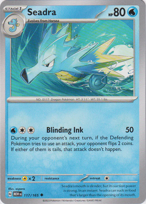 117/165 Seadra - Pokémon 151 - Pokémon card (English)