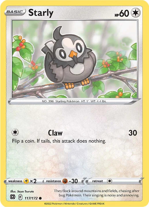 brilliant stars pokemon card 117/172 Starly (Brilliant Stars) Pokemon card (English) – Cham Gaming