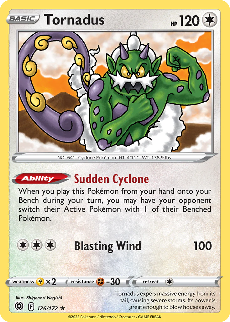 126/172 Tornadus (Rare) (Brilliant Stars) Pokemon card (English) – Cham Gaming