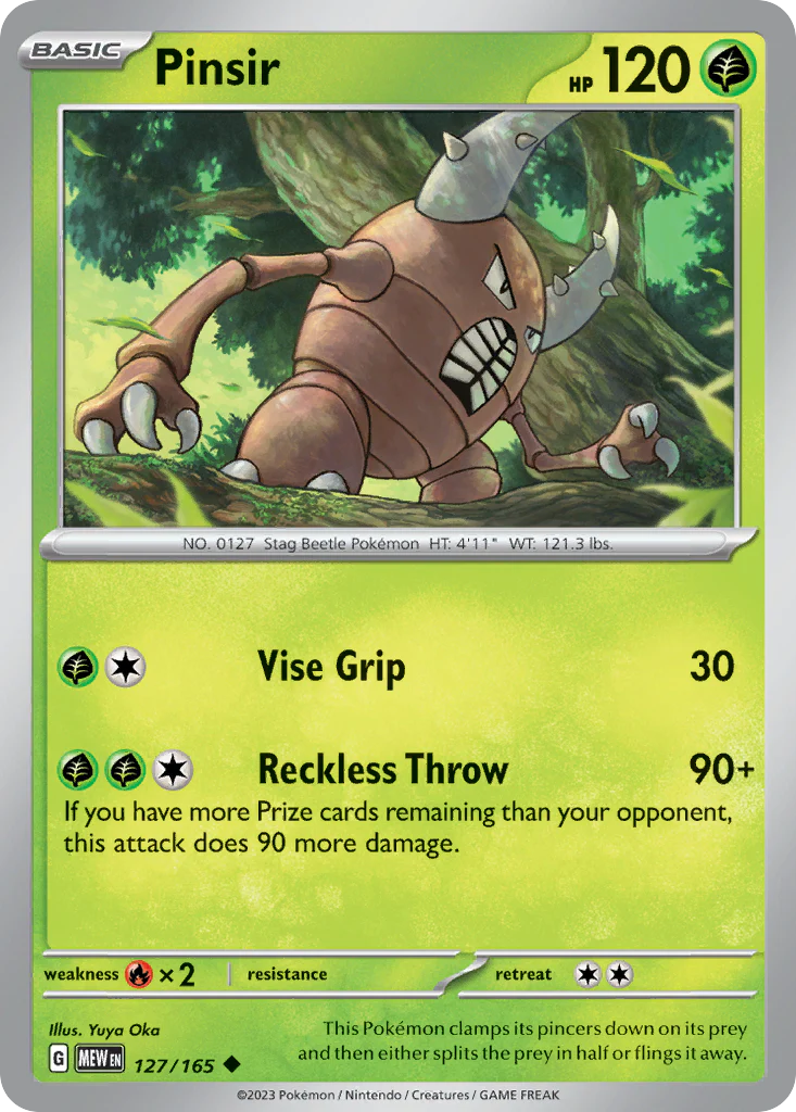 127/165 Pinsir - Pokémon 151 - Pokémon card (English)