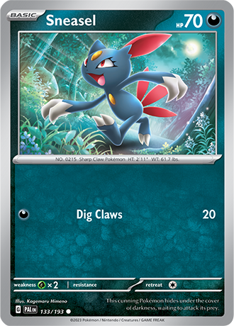 133/193 Sneasel - Paldea Evolved - Pokémon card (English)