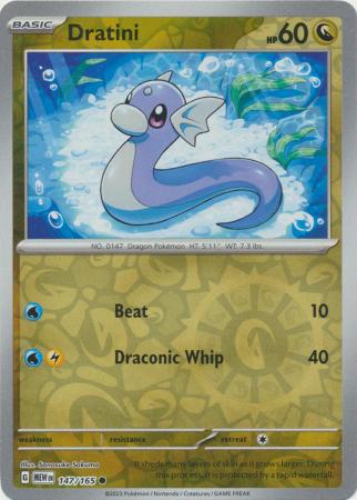 147/165 Dratini (Reverse Holo) - Pokémon 151 - Pokémon card (English)