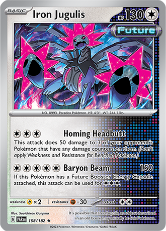 158/182 Iron Jugulis / Basic / Rare/Holo (Paradox Rift) English card