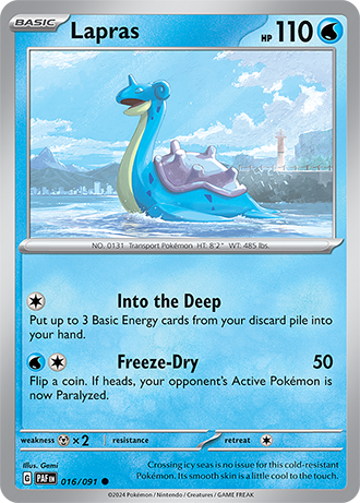 016/091 Lapras - Paldean Fates - Pokémon card (English)