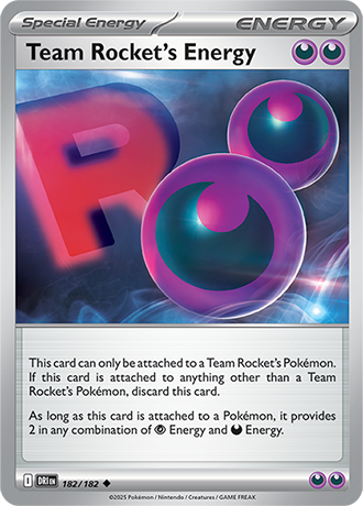 182/182 Team Rocket's Energy - Destined Rivals - Uncommon/Energy/Spacial Energy/Non Holo/English